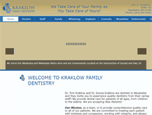 Tablet Screenshot of kraklowfamilydentistry.com